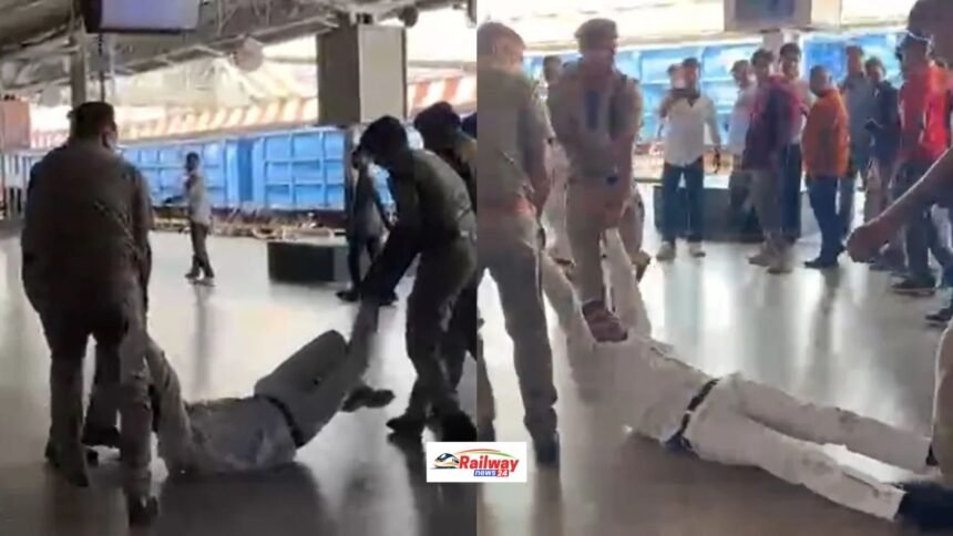 आगरा कैंट स्टेशन पर RPF की गुंडागर्दी; महिला की मदद करने पर डिप्टी स्टेशन सुपरिंटेंडेंट को पीटा और 300 मीटर तक घसीटा, 4 जवान सस्पेंड