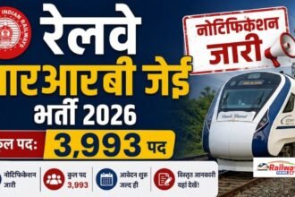 RRB JE Recruitment 2026: 3993 पदों पर भर्ती, 13 सितंबर तक करें आवेदन
